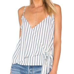 L'Acadamie x Revolve Striped wrap cami